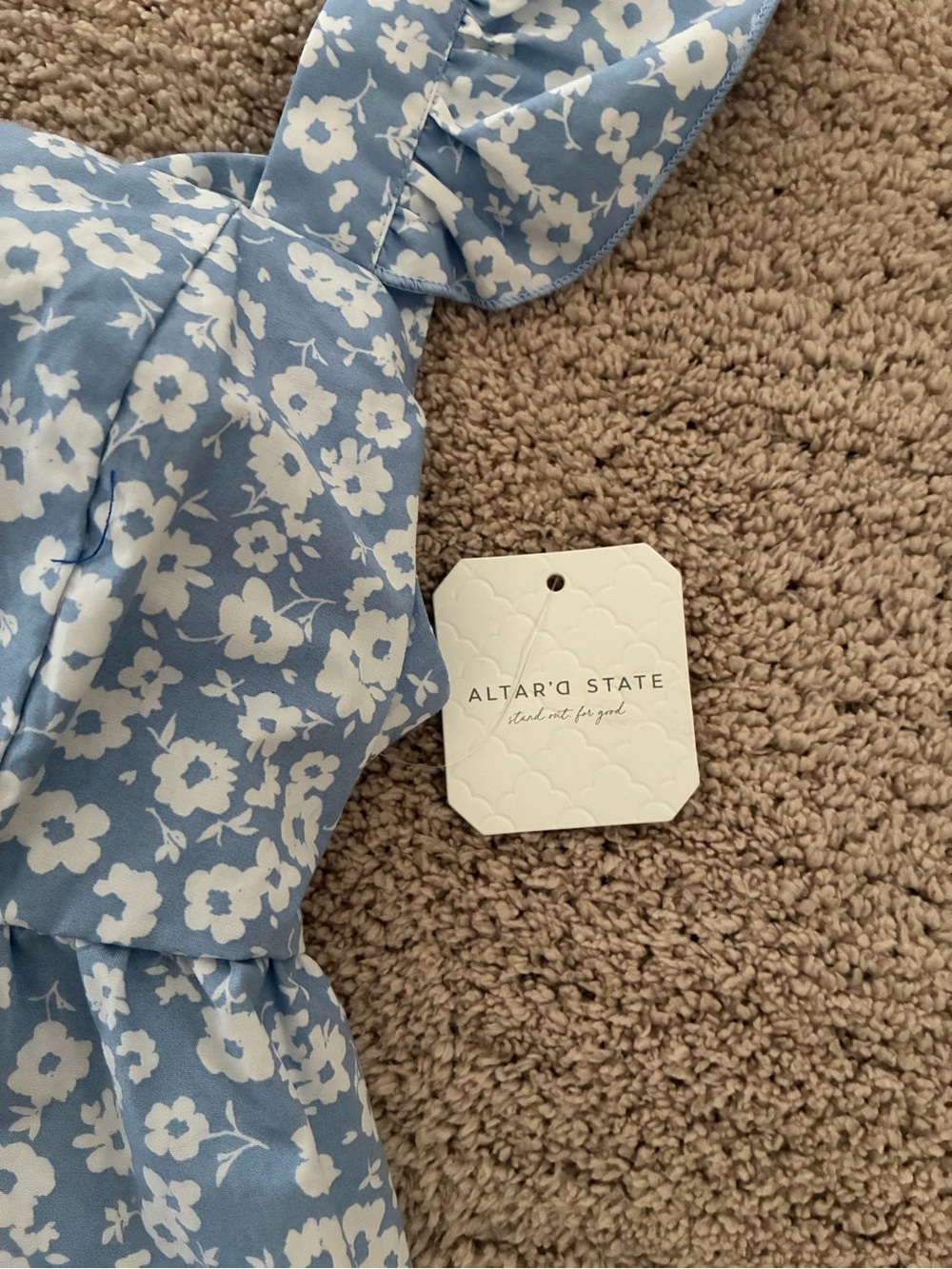NWT Altar’d State babydoll top 🩵 - Picture 3 of 5